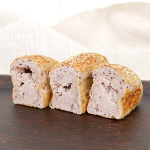โรลข้าวกล้องไรซ์เบอร์รี่ลูกเดือยไส้เผือก | Riceberry Brown Rice and Job’s Tears Roll filled with Taro