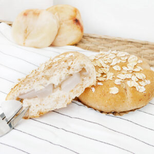 บันโฮลวีทไส้ลูกตาล (บันคู่) | Whole Wheat Bun filled with Toddy Palm