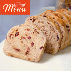 ขนมปังโฮลวีทธัญพืชมิกซ์นัทแครนเบอร์รี่ | Multigrain Mixed Nuts Cranberry Whole Wheat Bread