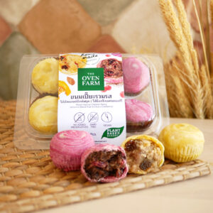 ขนมเปี๊ยะรวมรส L (6 ลูก/กล่อง) | Mixed Flavour Chinese Pastry (Almond Mixed Fruit & Choco Cranberry) (L size : 6 pieces/pack)